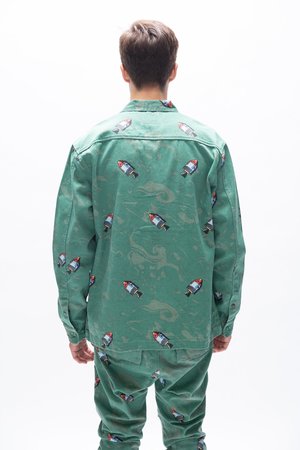 Billionaire Boys Club Space Long Sleeve Woven Shirt - Deep Grass Green Billionaire Boys Club Space Long Sleeve Woven Shirt - Deep Grass Green