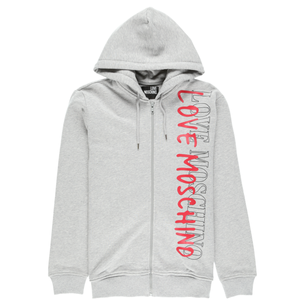 grey moschino hoodie