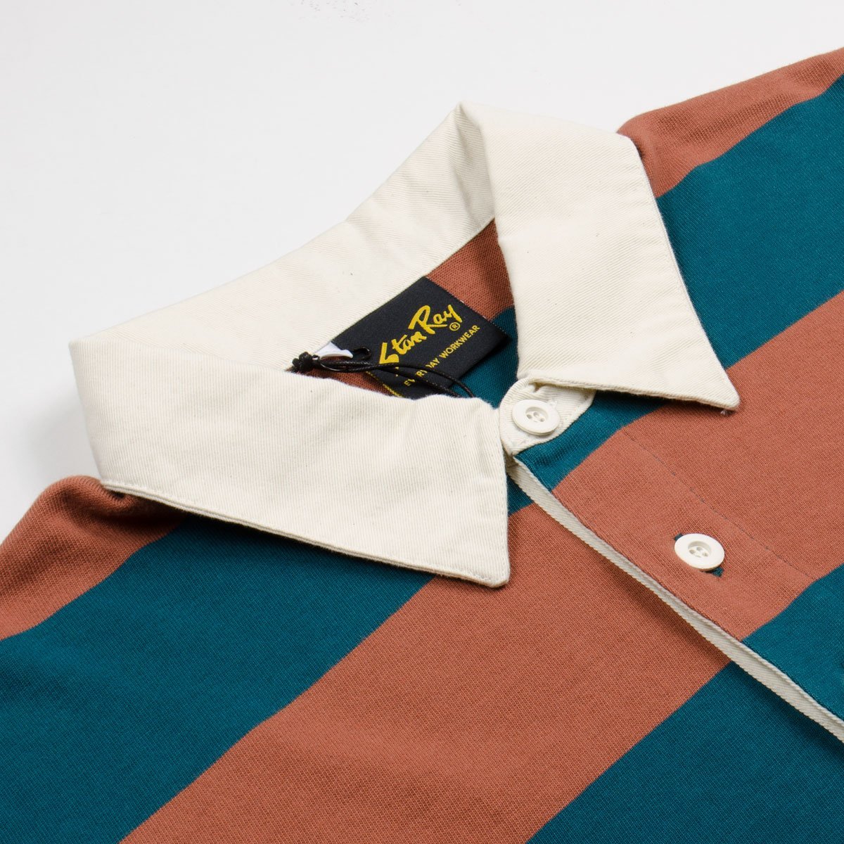 Stan Ray Rugby Stan Ray Rugby Polo Shirt - Carbon / Sandstone | Garmentory