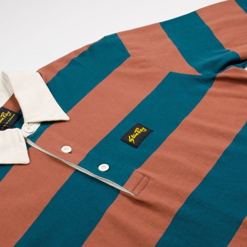 Stan Ray Rugby Stan Ray Rugby Polo Shirt - Carbon / Sandstone | Garmentory
