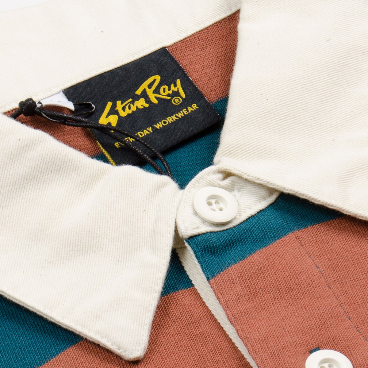 Stan Ray Rugby Stan Ray Rugby Polo Shirt - Carbon / Sandstone | Garmentory