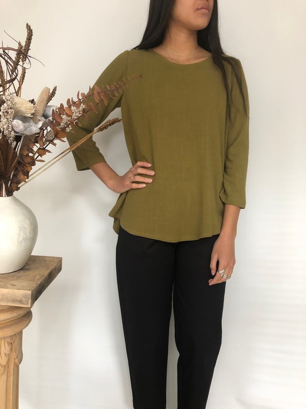 Amanda Moss Neala Top - Olive Amanda Moss Neala Top - Olive