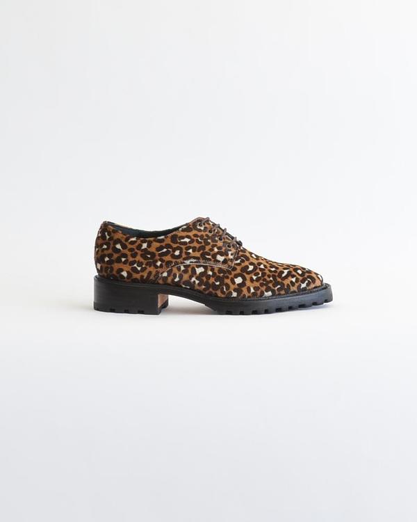 Rachel Comey Leopard Print Pony Hair Oxford Lace-Up Shoes W 9.5 M 7.5 Rachel Comey Huron Derby Oxford - Leopard | Garmentory main image 2