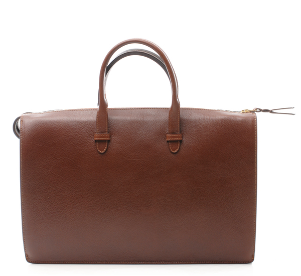 Chestnut Triumph Briefcase by Lotuff Leather Garmentory