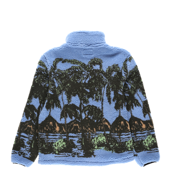 STUSSY 19AW Hawaiian Jacquardボアジャケット Stussy Hawaiian Jacquard Mock Fleece Jacket - Blue | Garmentory