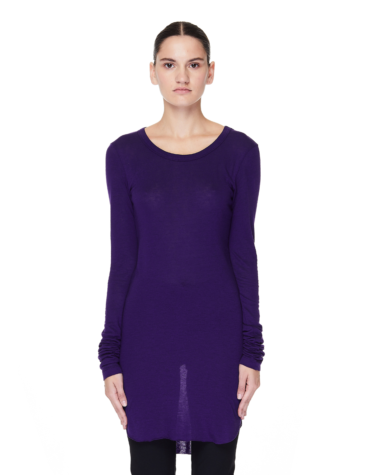 Ann Demeulemeester Purple Jersey Long Sleeve T-Shirt | Garmentory