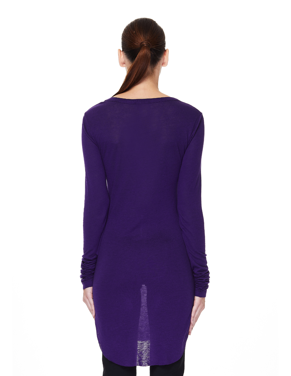 Ann Demeulemeester Purple Jersey Long Sleeve T-Shirt | Garmentory