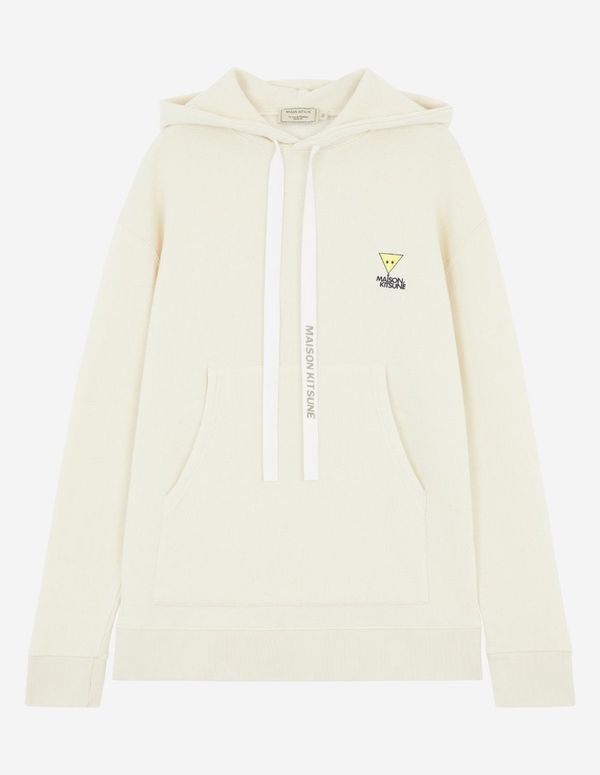 Unisex Kitsune Oversized Hoodie - Off White Unisex Kitsune Oversized Hoodie - Off White