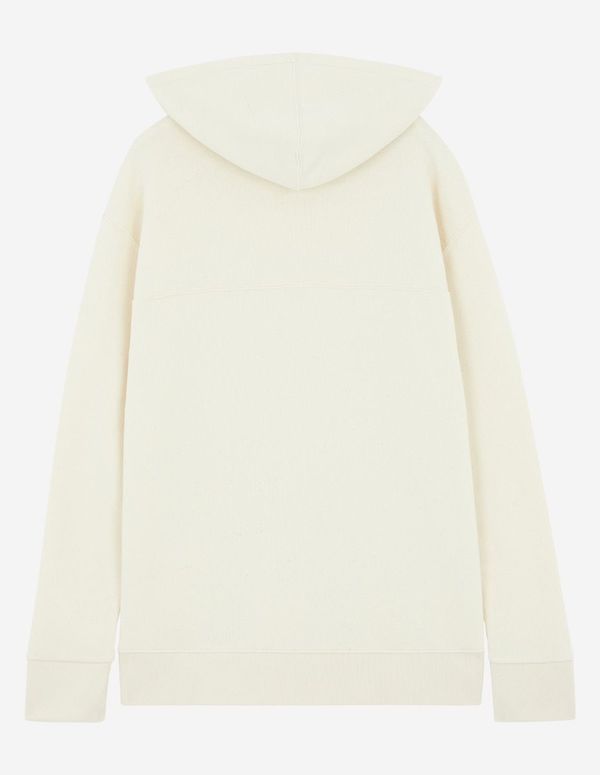 Unisex Kitsune Oversized Hoodie - Off White Unisex Kitsune Oversized Hoodie - Off White