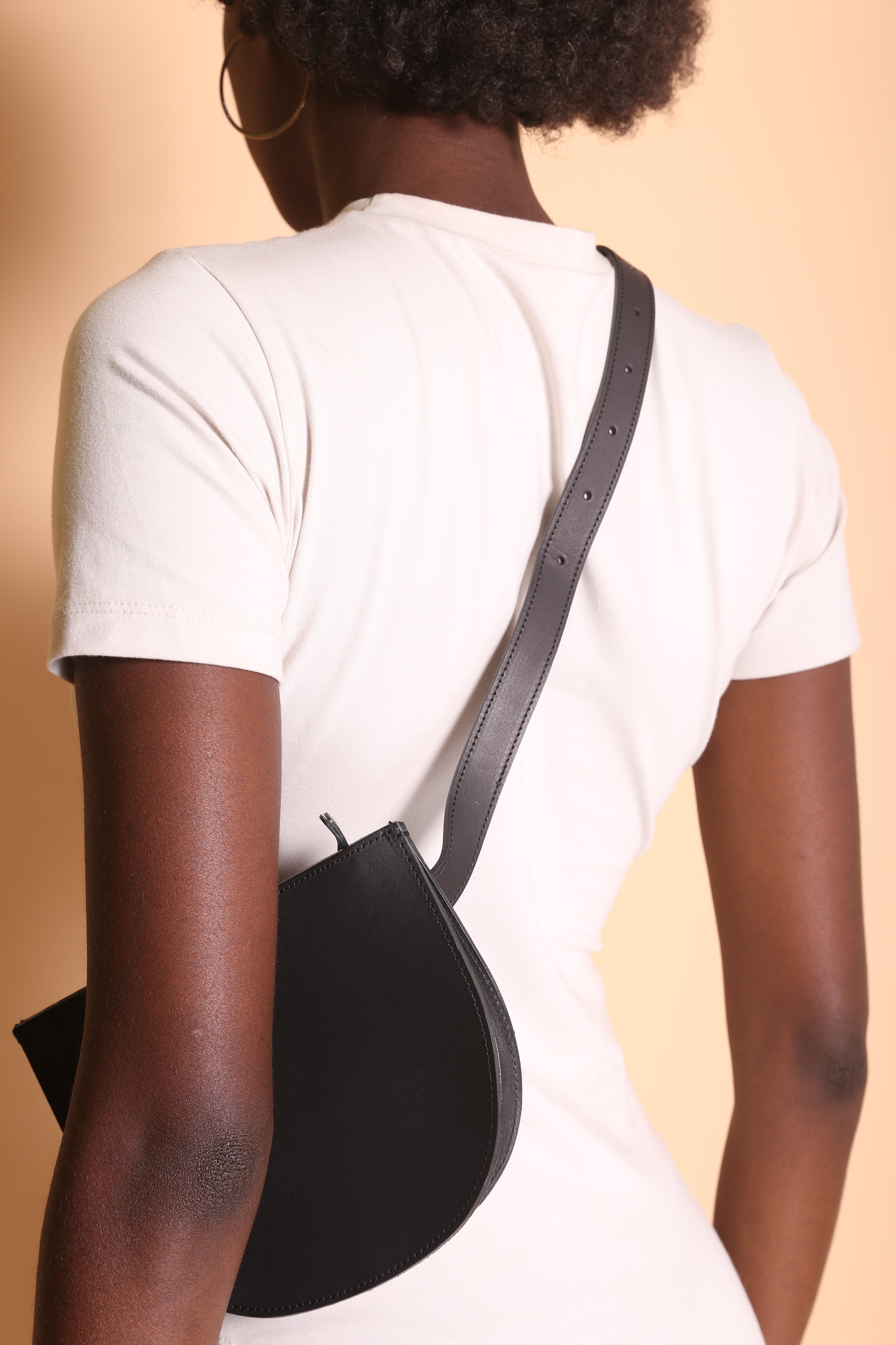 Minor History Leather Crescent bag Black Garmentory