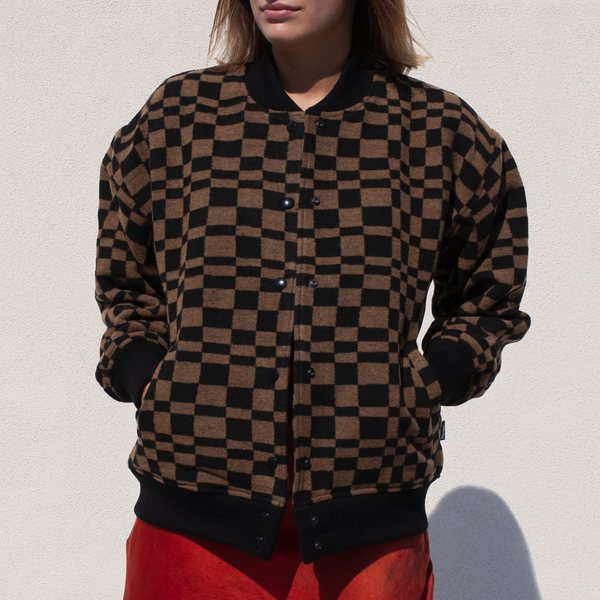 希少stussy Sabi Checker Varsity Jacket Sabi-Checker-Varsity-Jacket-