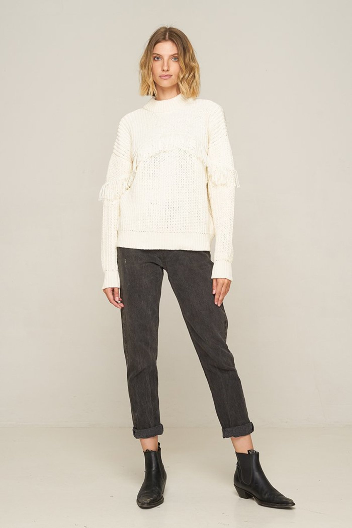 Rue Stiic VALENTINE FRINGE SWEATER - Image 2 of 8