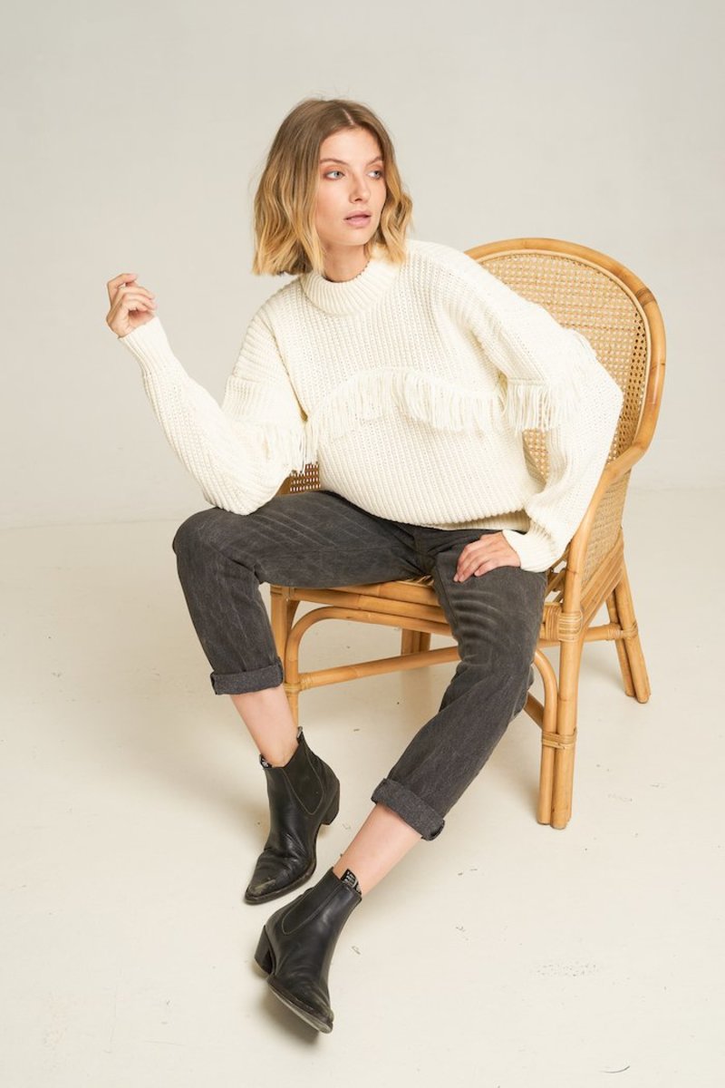 Rue Stiic VALENTINE FRINGE SWEATER
