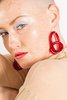Corey Moranis Knotted Earrings - Red - Thumbnail 3