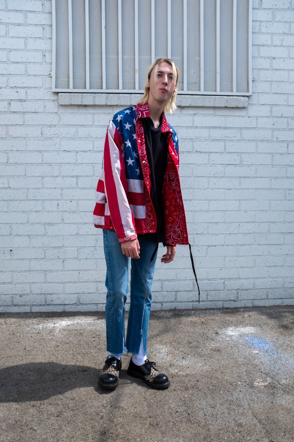 OLDPARK Flight Jacket Bandana Blue 最終値下げOLD PARK BANDANA