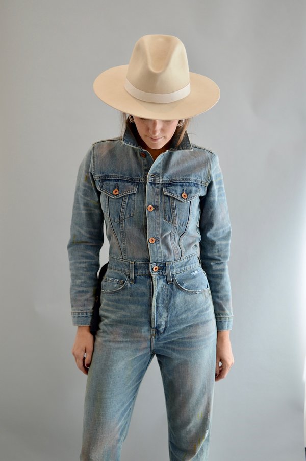 NSF Amina Denim Jumpsuit