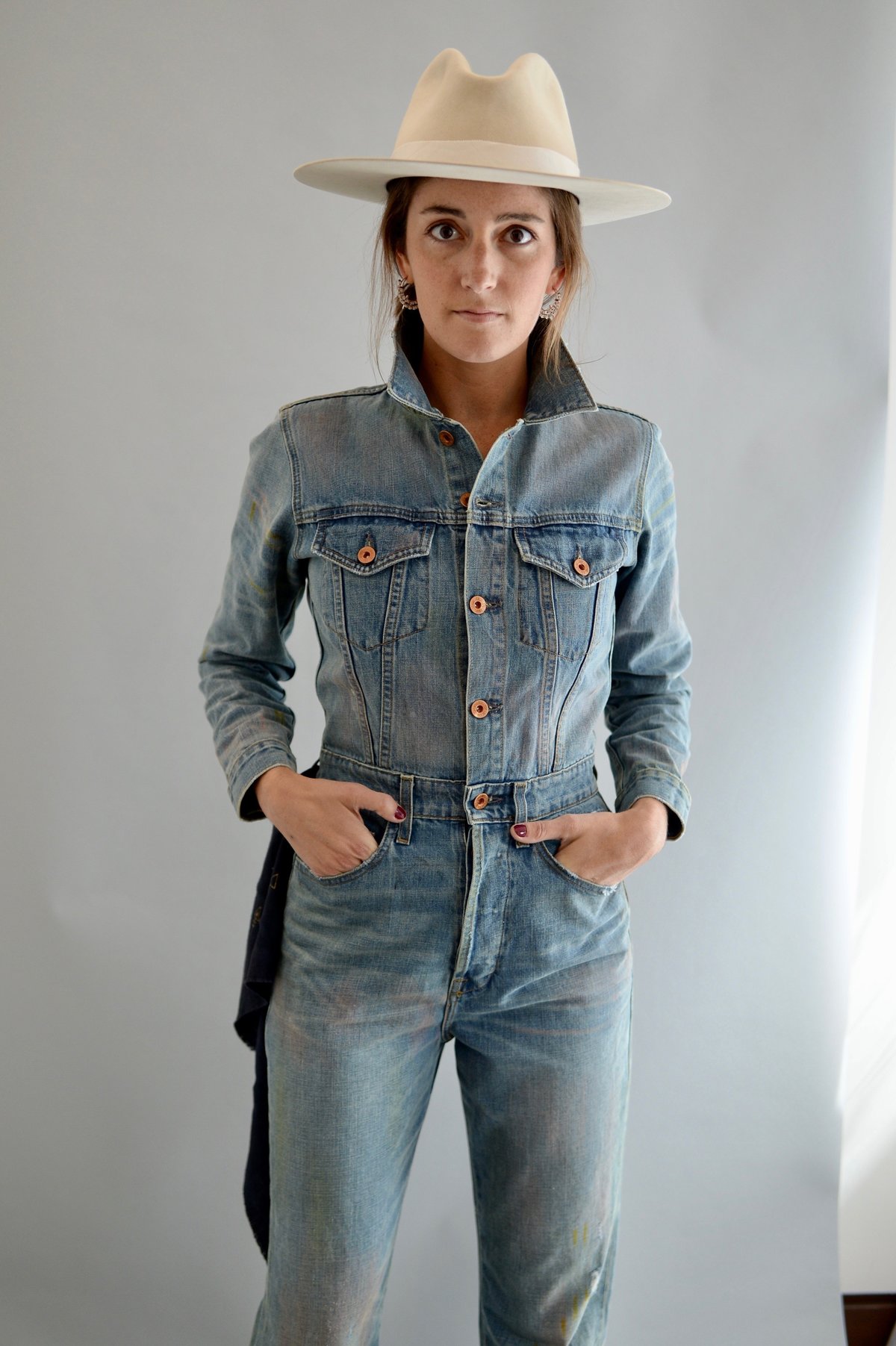 NSF Amina Denim Jumpsuit - Image 2 of 4
