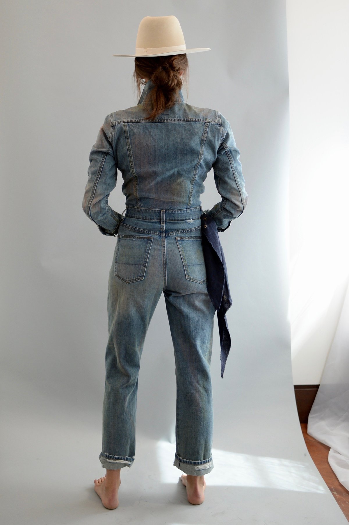 NSF Amina Denim Jumpsuit - Image 3 of 4