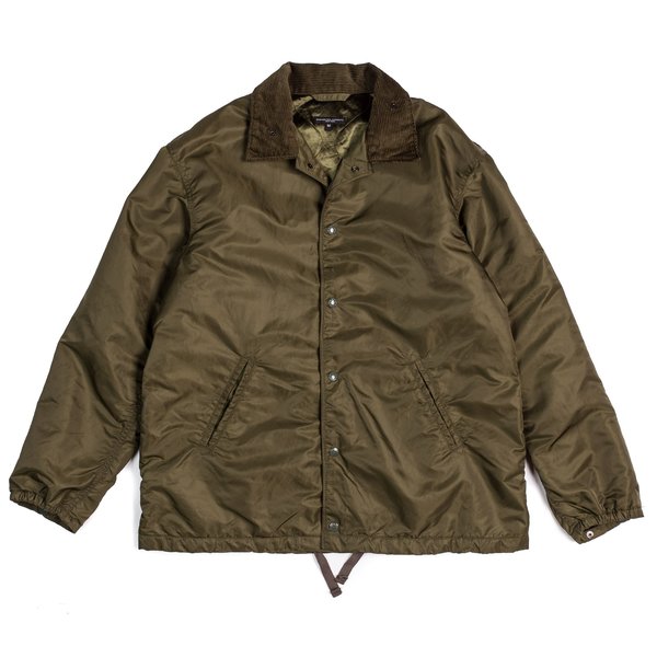 エンジニアド ガーメンツ GROUND JACKET-FLIGHT SATIN Engineered Garments Ground Flight Satin Nylon Jacket - Olive