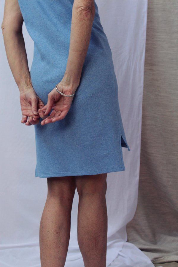 Lois Hazel Smooth Rib Tee Dress - Blue Lois Hazel Smooth Rib Tee Dress - Blue
