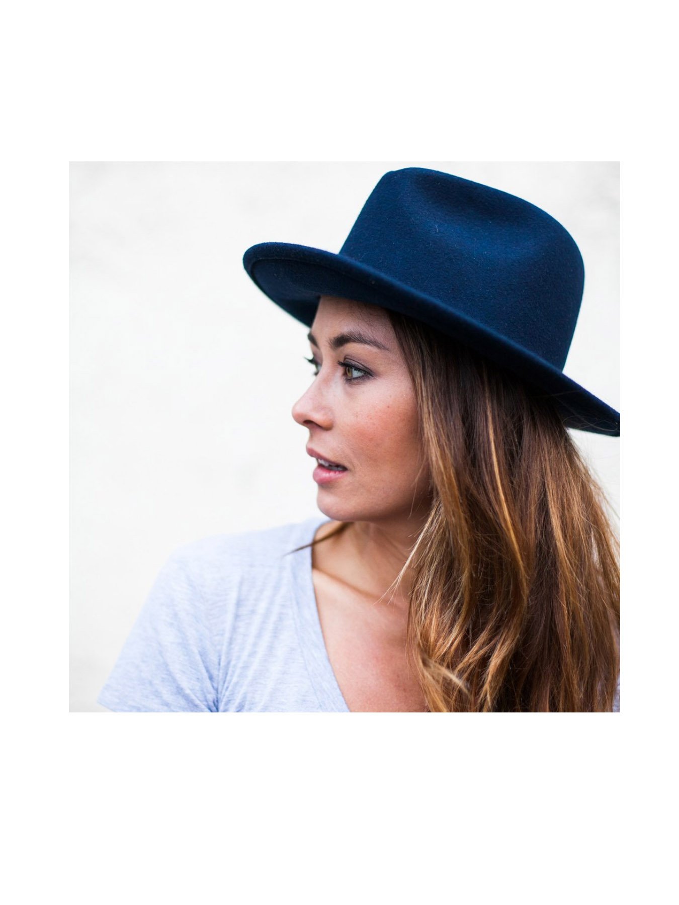 Yellow 108 Luke Fedora - Navy | Garmentory