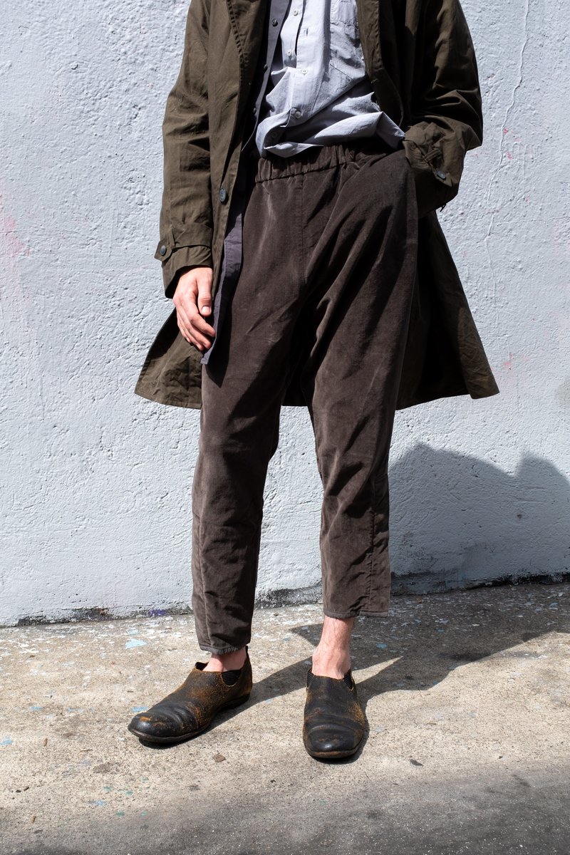 Casey Casey Velvet Jodhpur Drawstring Pant - Chrome | Garmentory