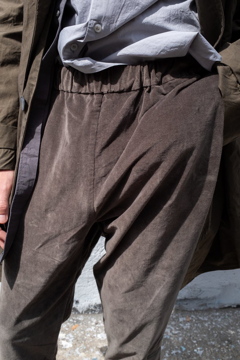 Casey Casey Velvet Jodhpur Drawstring Pant - Chrome | Garmentory