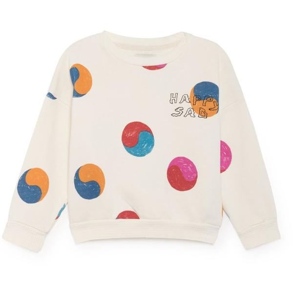 KIDS bobo choses yin yang round neck sweatshirt - off white/multicolor KIDS bobo choses yin yang round neck sweatshirt - off white/multicolor