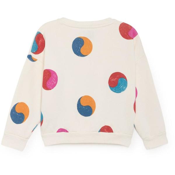KIDS bobo choses yin yang round neck sweatshirt - off white/multicolor KIDS bobo choses yin yang round neck sweatshirt - off white/multicolor