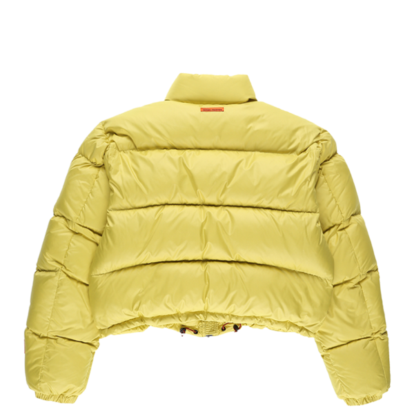Heron Preston Cropped Puffer Jacket - Green/Yellow | Garmentory
