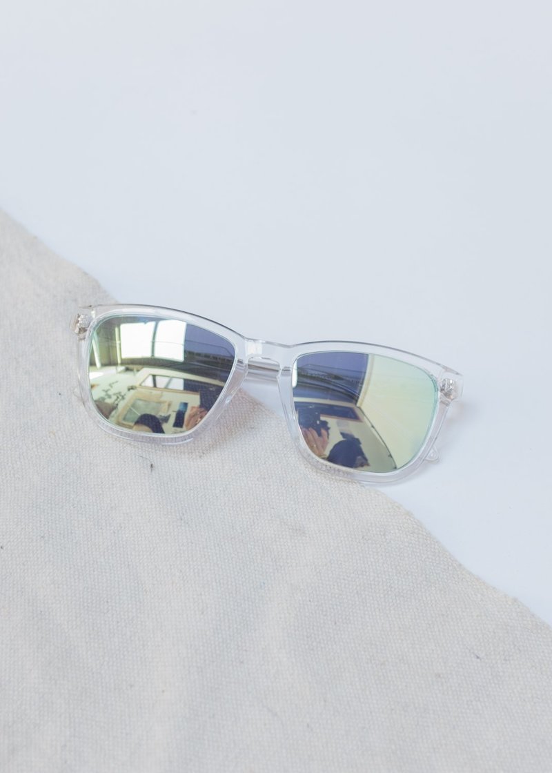 Quay Hardwire clear and lime polarized! Quay Australia Hardwire Sunglasses - Clear/Lime | Garmentory main image 2