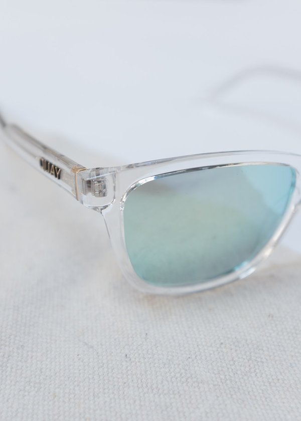 Quay Australia Hardwire Sunglasses - Clear/Lime | Garmentory display picture 3