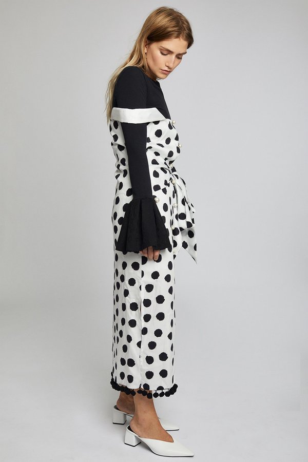 Mother of Pearl Jane Dress - White/Black Mother of Pearl Jane Dress - White/Black