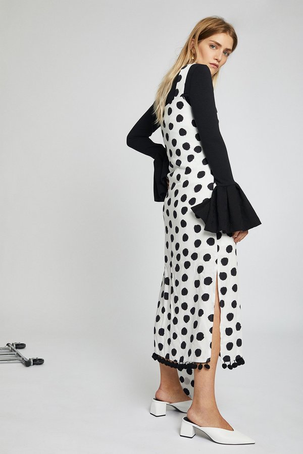 Mother of Pearl Jane Dress - White/Black Mother of Pearl Jane Dress - White/Black