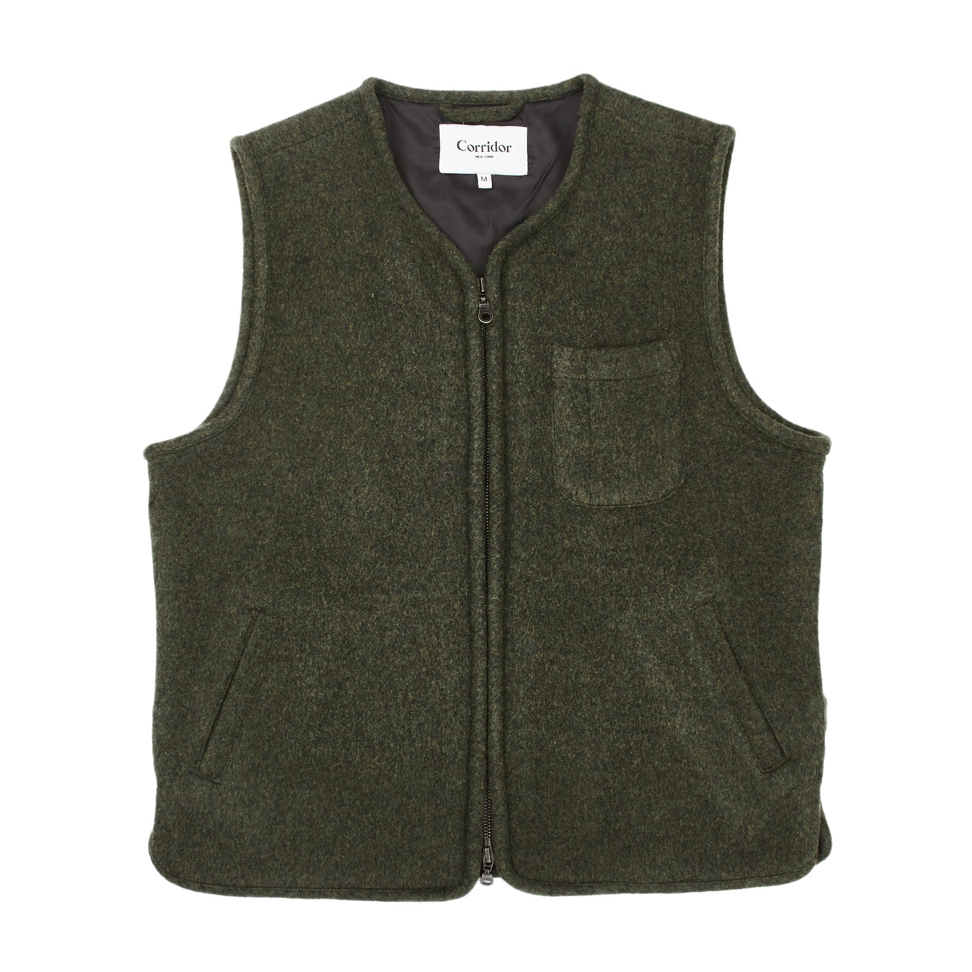 Corridor Loden Lambswool Vest green Garmentory
