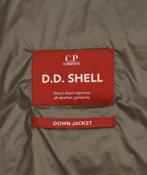 CP Company Hooded Arm Lens Down Jacket - Khaki CP Company Hooded Arm Lens Down Jacket - Khaki