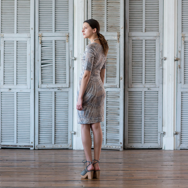 fitted tie dye dress SHEIN Tall Women's Elegant Tie-Dye Print Fitted Dress, Summer,Dresses For Women Summer, Tall Women