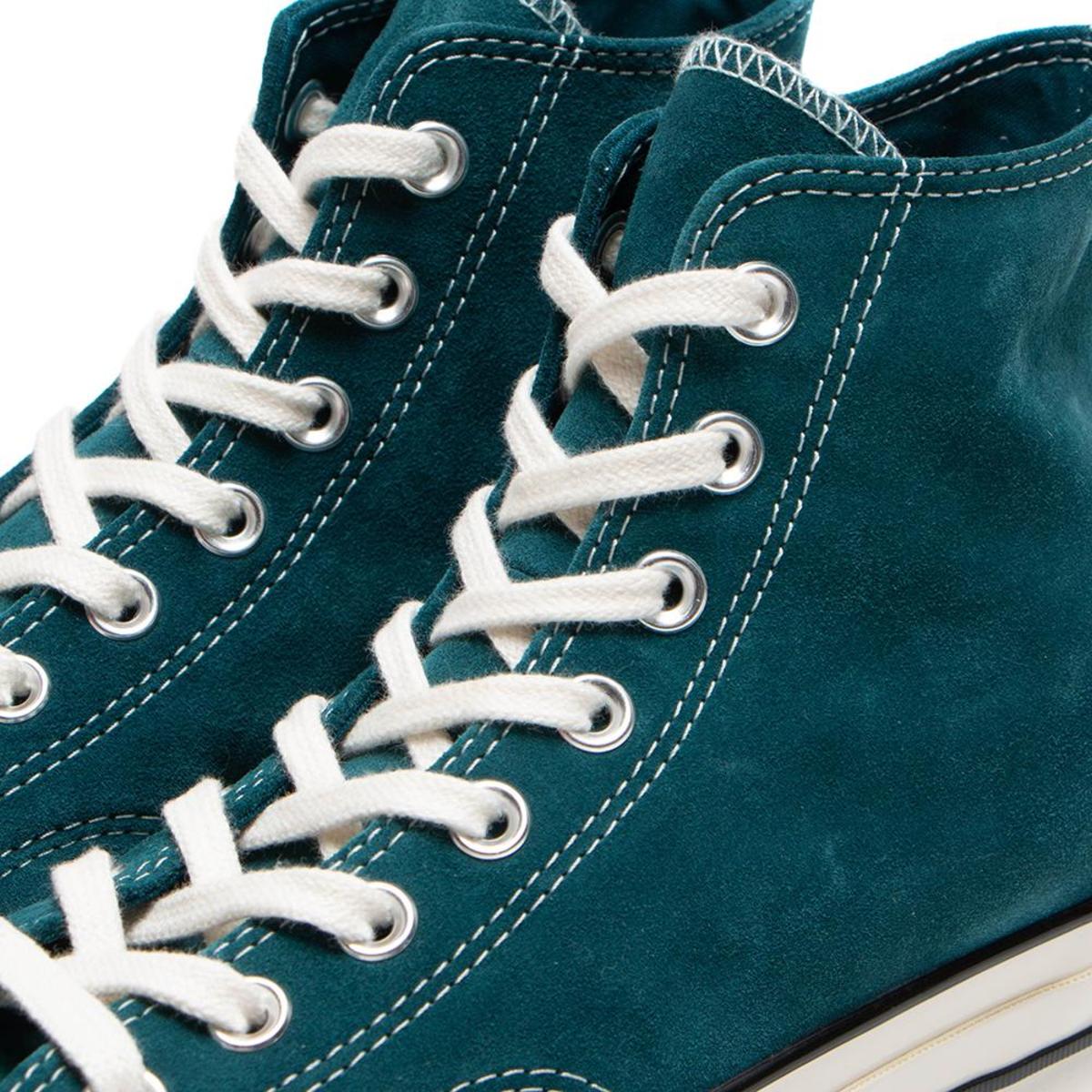 Converse Chuck 70 Suede Hi Sneaker - Midnight Turquoise | Garmentory Converse Chuck 70 Suede Hi Sneaker - Midnight Turquoise | Garmentory