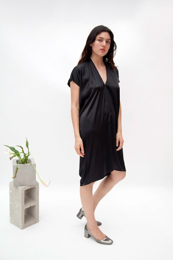 Miranda Bennett Everyday Dress, Silk Charmeuse in Black Miranda Bennett Everyday Dress, Silk Charmeuse in Black