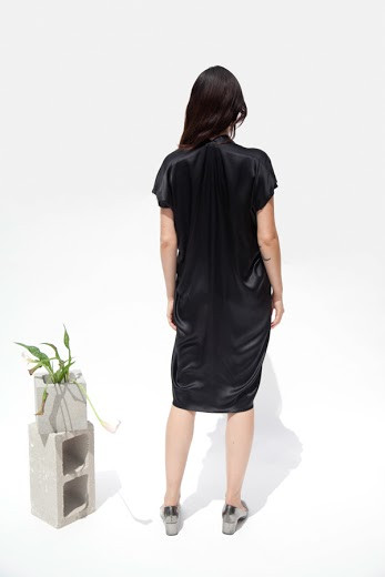 Miranda Bennett Everyday Dress, Silk Charmeuse in Black Miranda Bennett Everyday Dress, Silk Charmeuse in Black