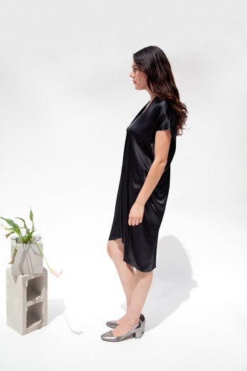 Miranda Bennett Everyday Dress, Silk Charmeuse in Black Miranda Bennett Everyday Dress, Silk Charmeuse in Black