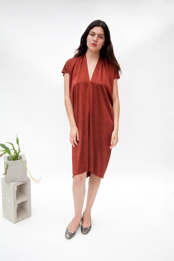 Miranda Bennett Everyday Dress, Silk Charmeuse in Claret Miranda Bennett Everyday Dress, Silk Charmeuse in Claret