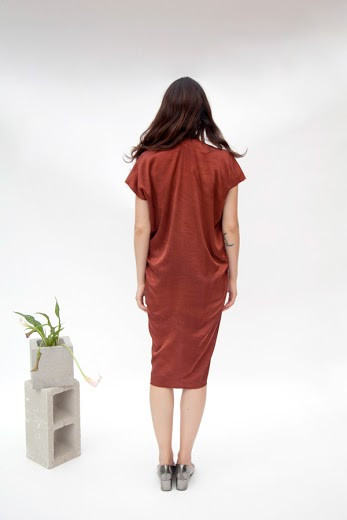 Miranda Bennett Everyday Dress, Silk Charmeuse in Claret Miranda Bennett Everyday Dress, Silk Charmeuse in Claret