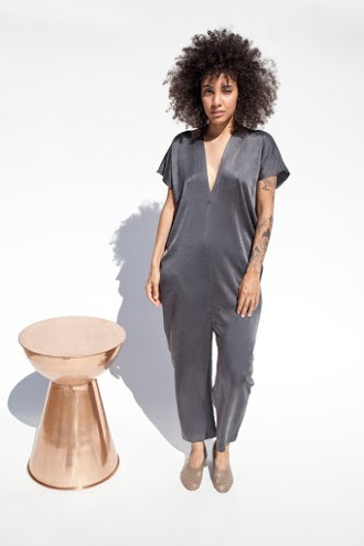 Miranda Bennett Everyday Jumpsuit, Silk Charmeuse in Slate Miranda Bennett Everyday Jumpsuit, Silk Charmeuse in Slate
