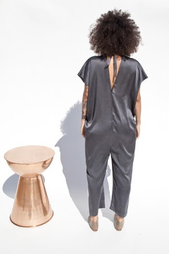 Miranda Bennett Everyday Jumpsuit, Silk Charmeuse in Slate Miranda Bennett Everyday Jumpsuit, Silk Charmeuse in Slate