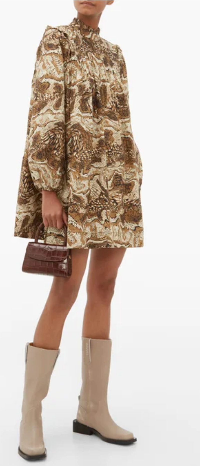 ganni tiger eye mini dress Tiger Eye Mini Dress by GANNI