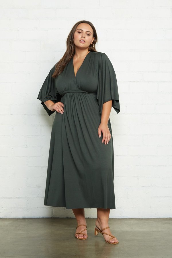 rachel pally green dress Printed Long Dress
