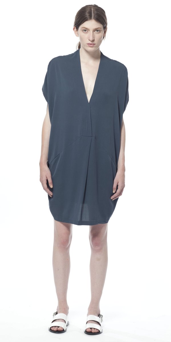 SCHAI Globe Silk Dress - Morning Fog SCHAI Globe Silk Dress - Morning Fog