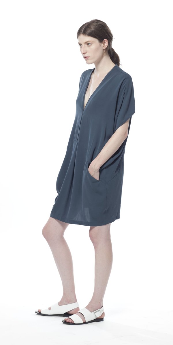 SCHAI Globe Silk Dress - Morning Fog SCHAI Globe Silk Dress - Morning Fog