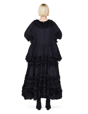 Comme des Garçons Comme des Garcons Black Cotton Ruffled Dress